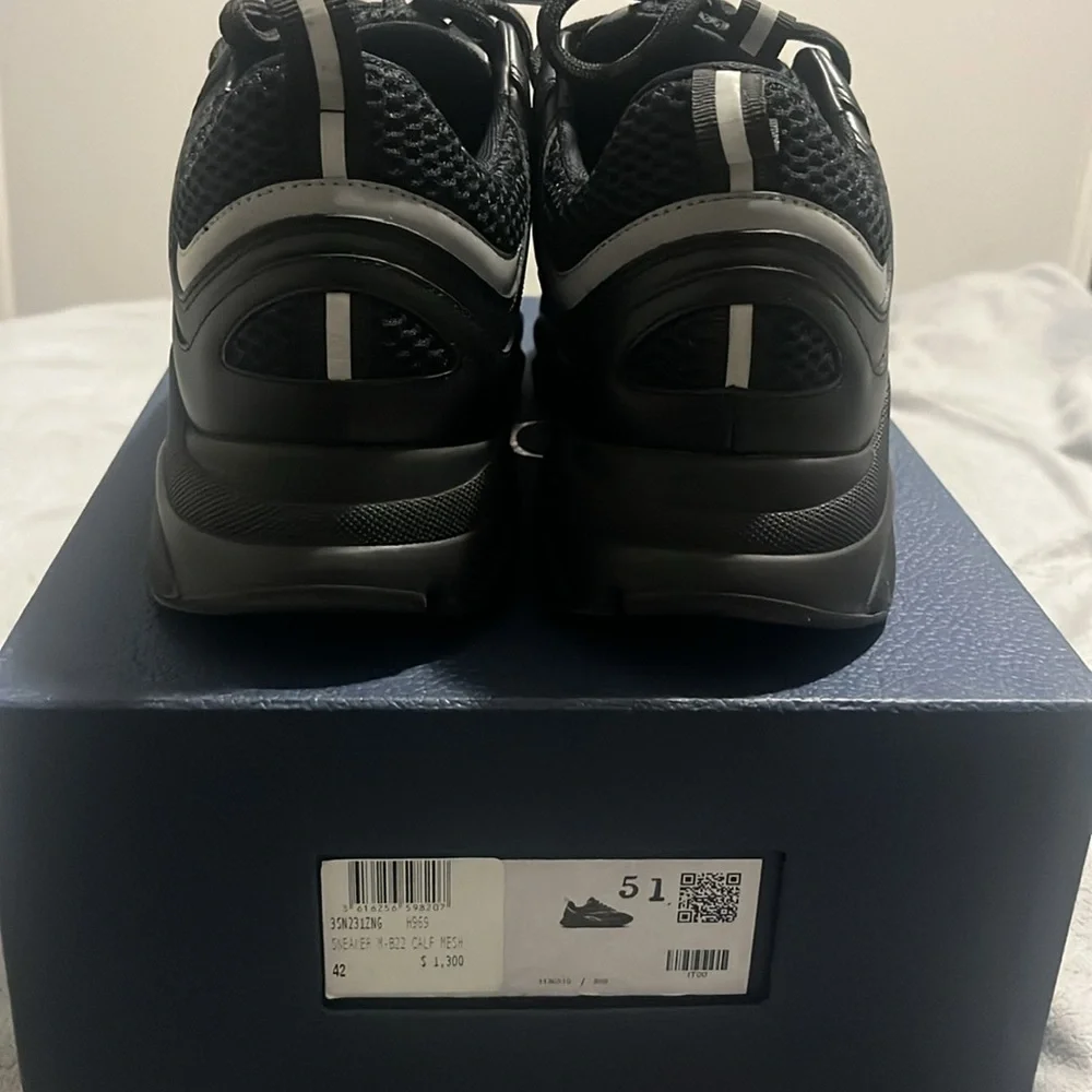 B22 Dior Size 42/9 black reflective - Picture 6 of 8